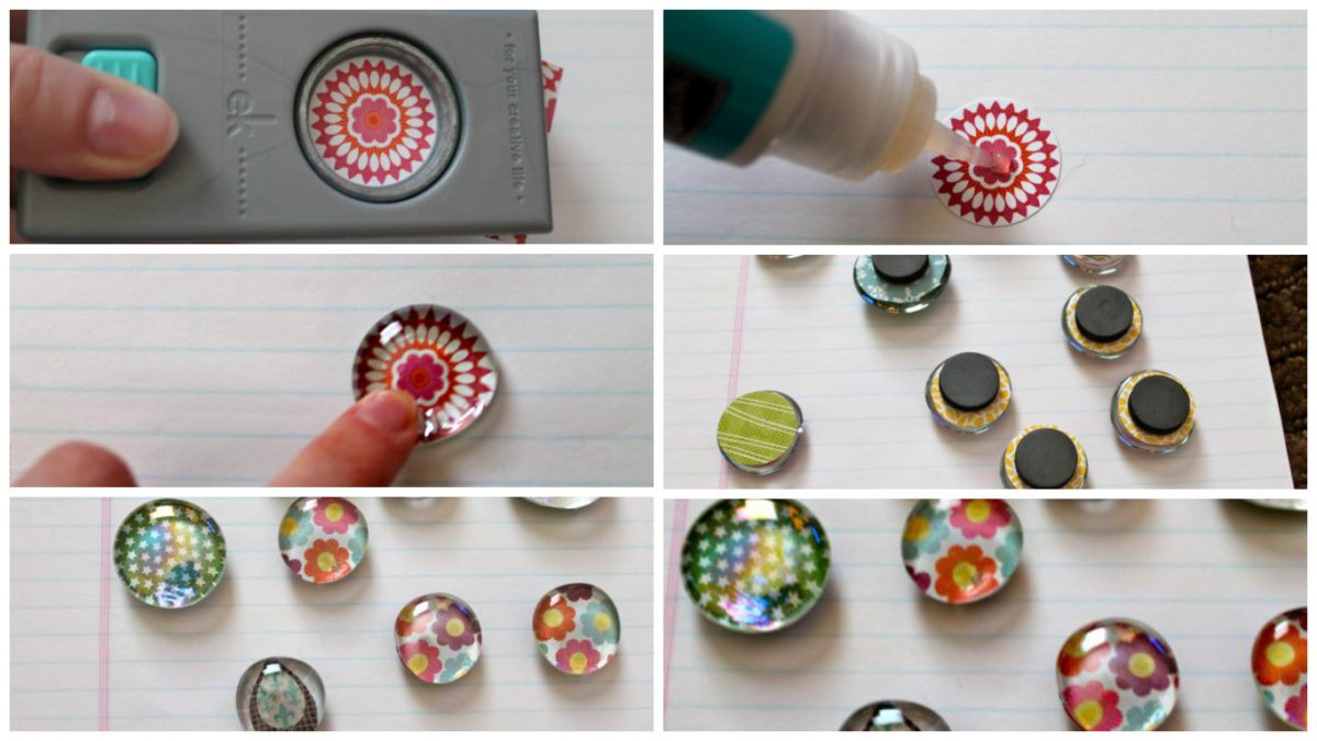 All six steps to make DIY glass pebble magnets