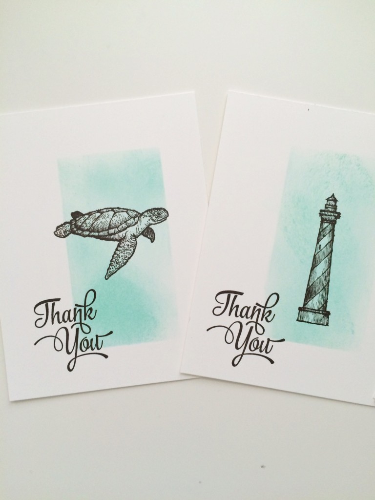 From Land to Sea Single Layer Thank You Cards at StampinFool.com