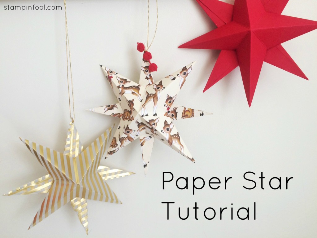 Paper Star Ornament Video Tutorial at StampinFool.com