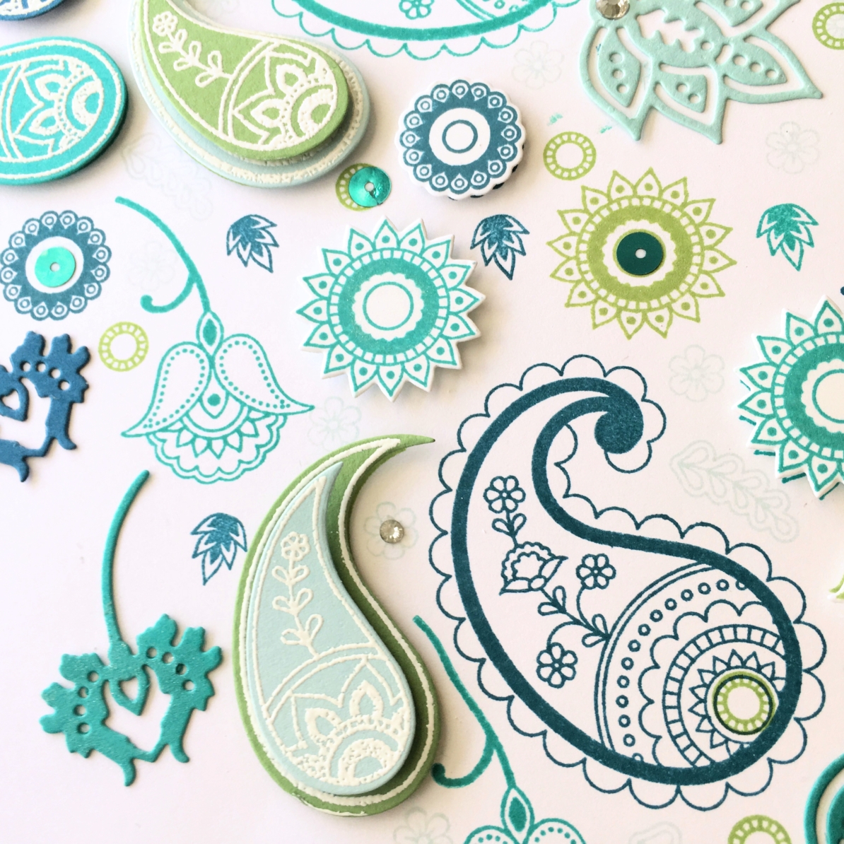 Stampin Up! Paisleys & Posies Peacock Art from StampinFool.com