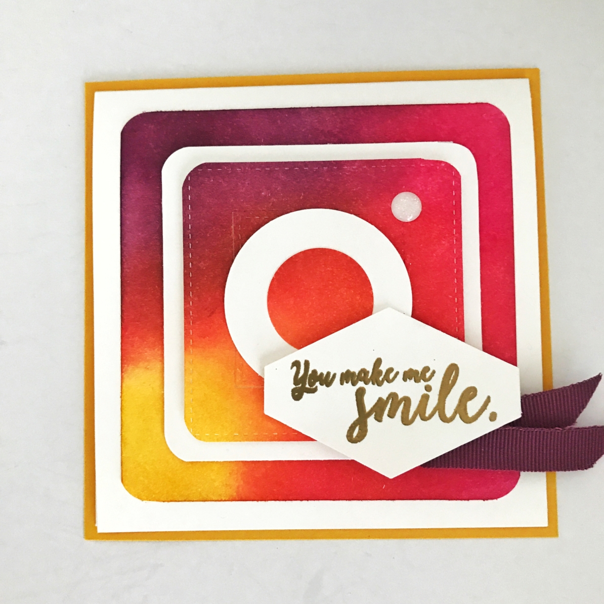 How to make DIY Instagram themed Birthday Card at StampinFool.com