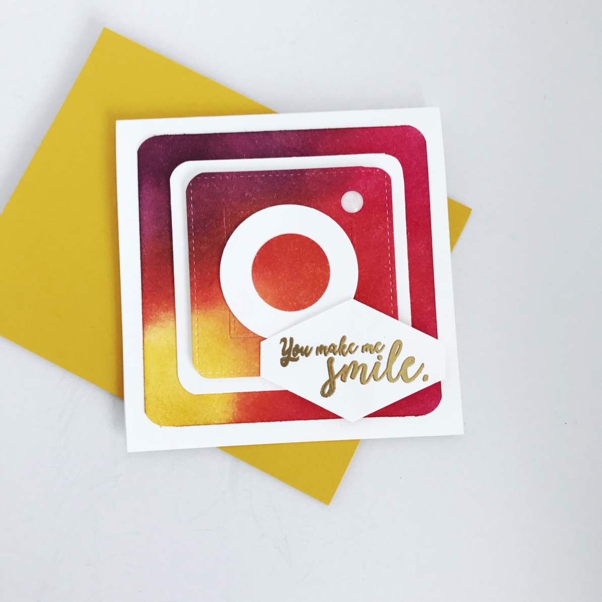 How to make DIY Instagram themed Birthday Card at StampinFool.com