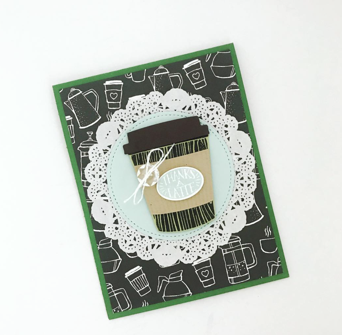 How to: Easy Coffee Themed Thank You Cards from StampinFool.com