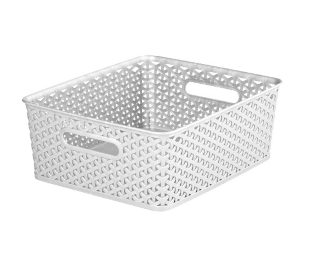 Organize your Pantry in 2020 with these white baskets from Target which are great for food storage from StampinFool.com