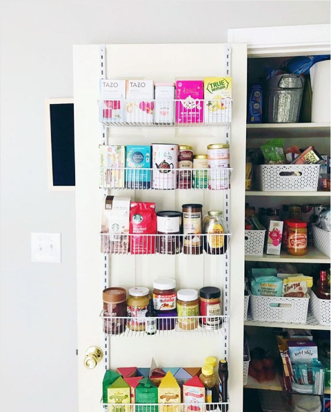 Pantry organization tips including how to sort by type and color