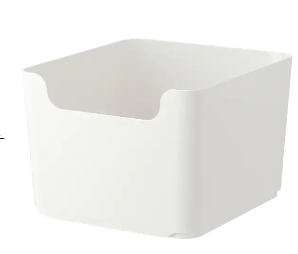 IKEA white bin for storage in pantry