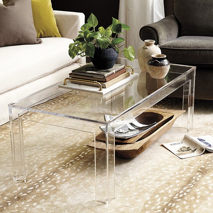 clear acrylic coffee table from ballard designs