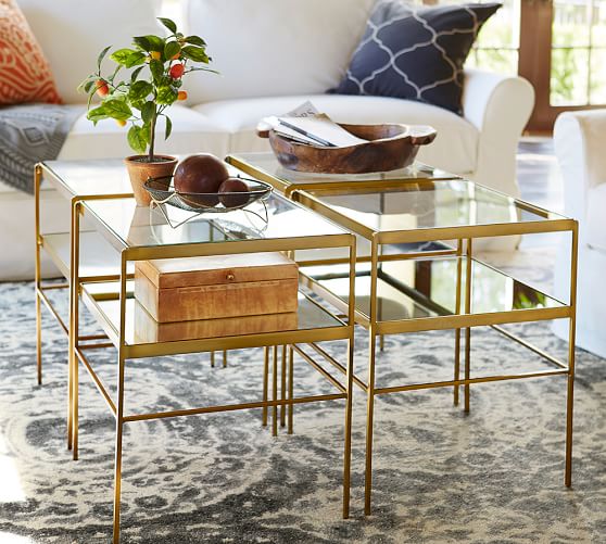 leona gold end table from pottery barn