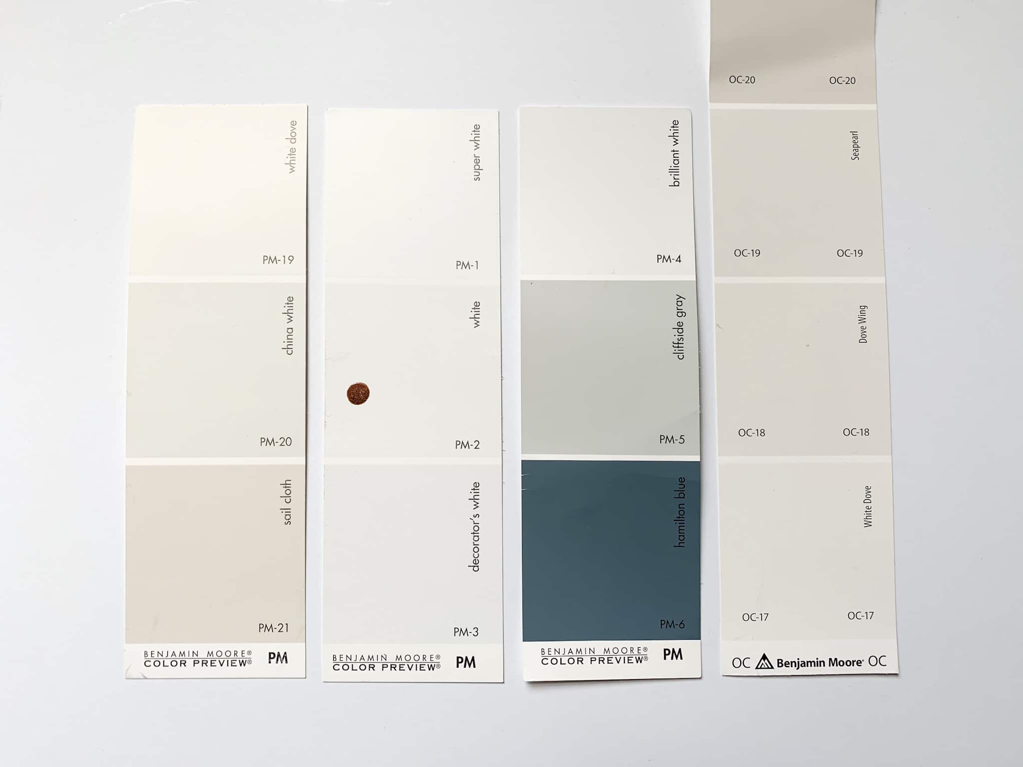 Benjamin Moore White Comparison