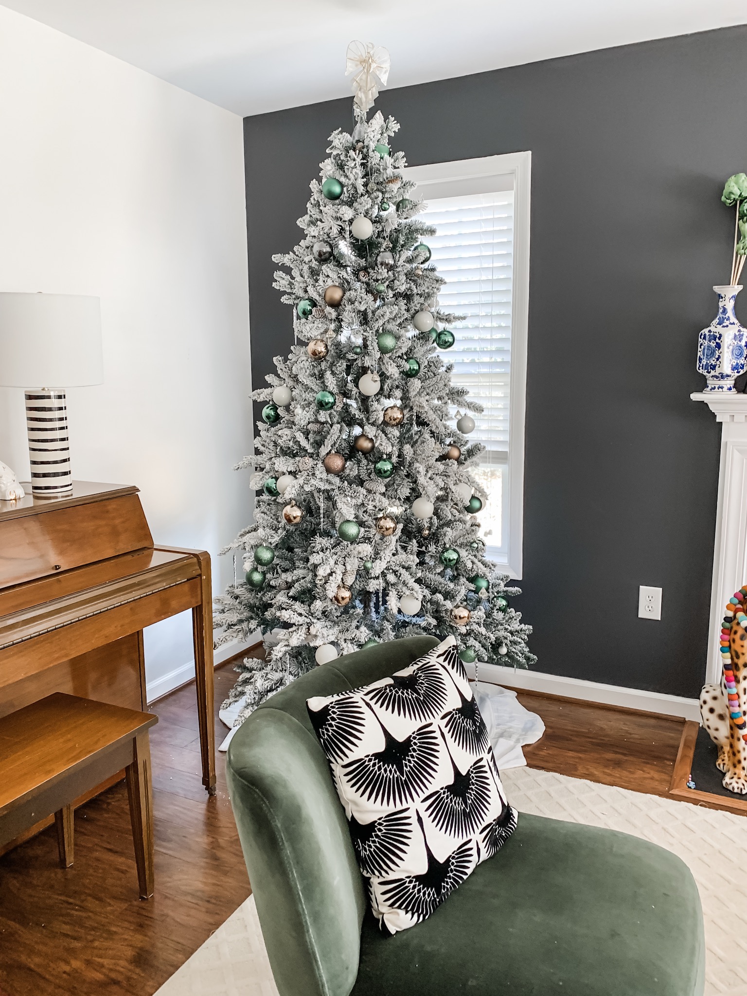 The Prettiest Emerald Green and White Christmas Tree Decor