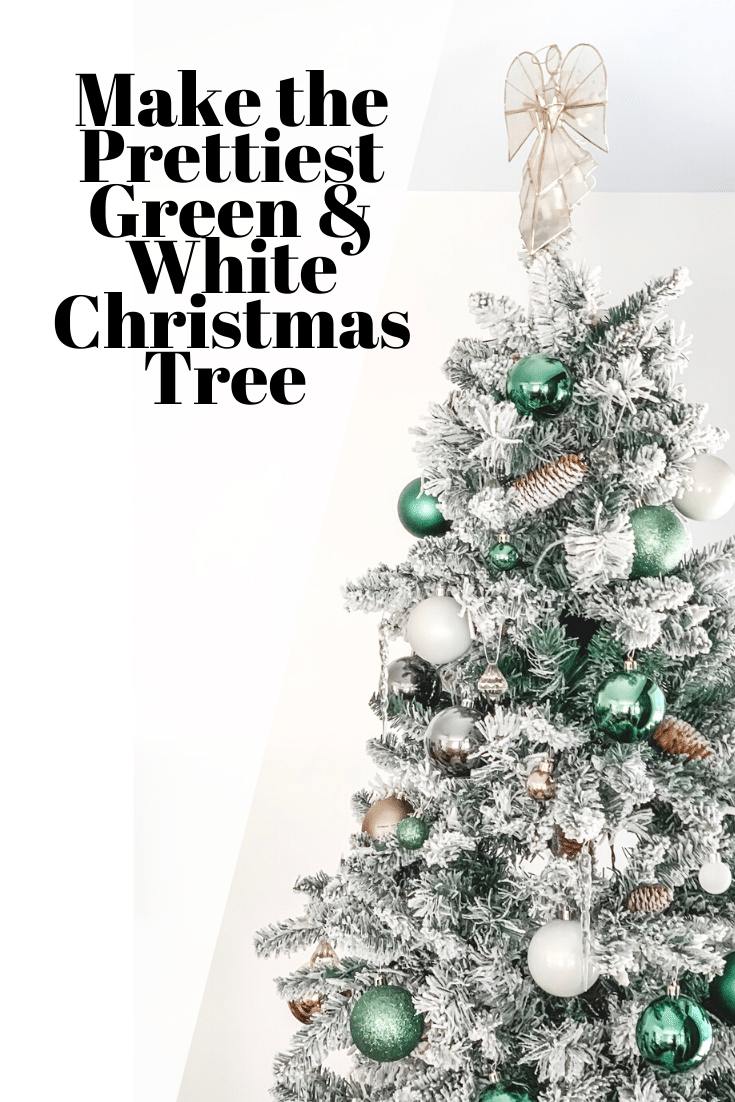 The Prettiest Emerald Green and White Christmas Tree Decor: Learn how to decorate your tree with Green & White Ornaments from StampinFool.com