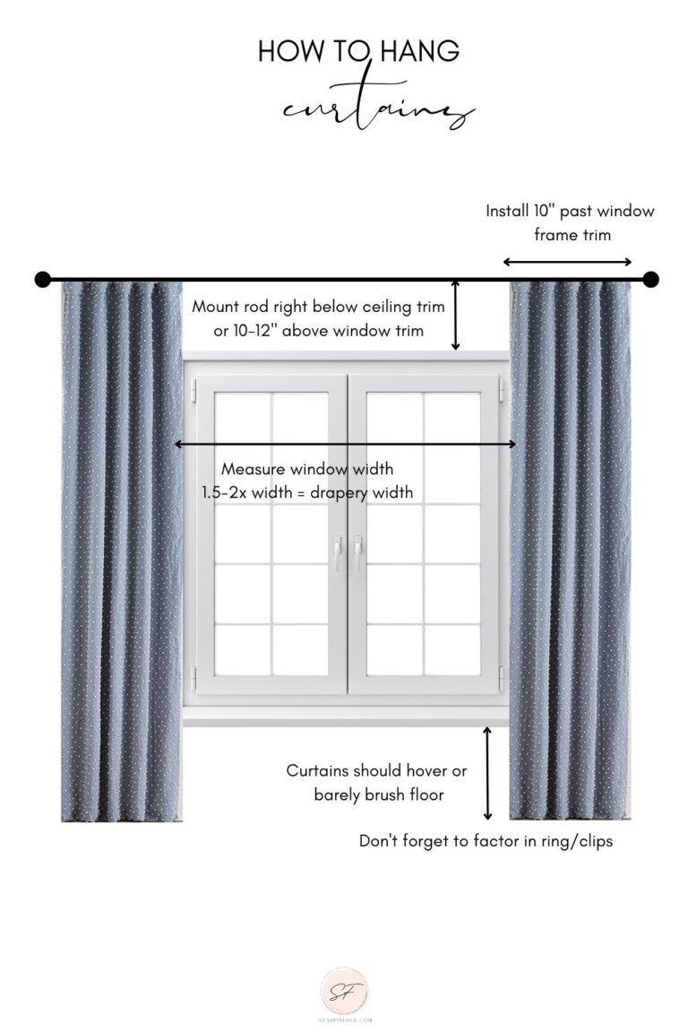 How to Hang Curtains Like a Pro + Cheat Sheet