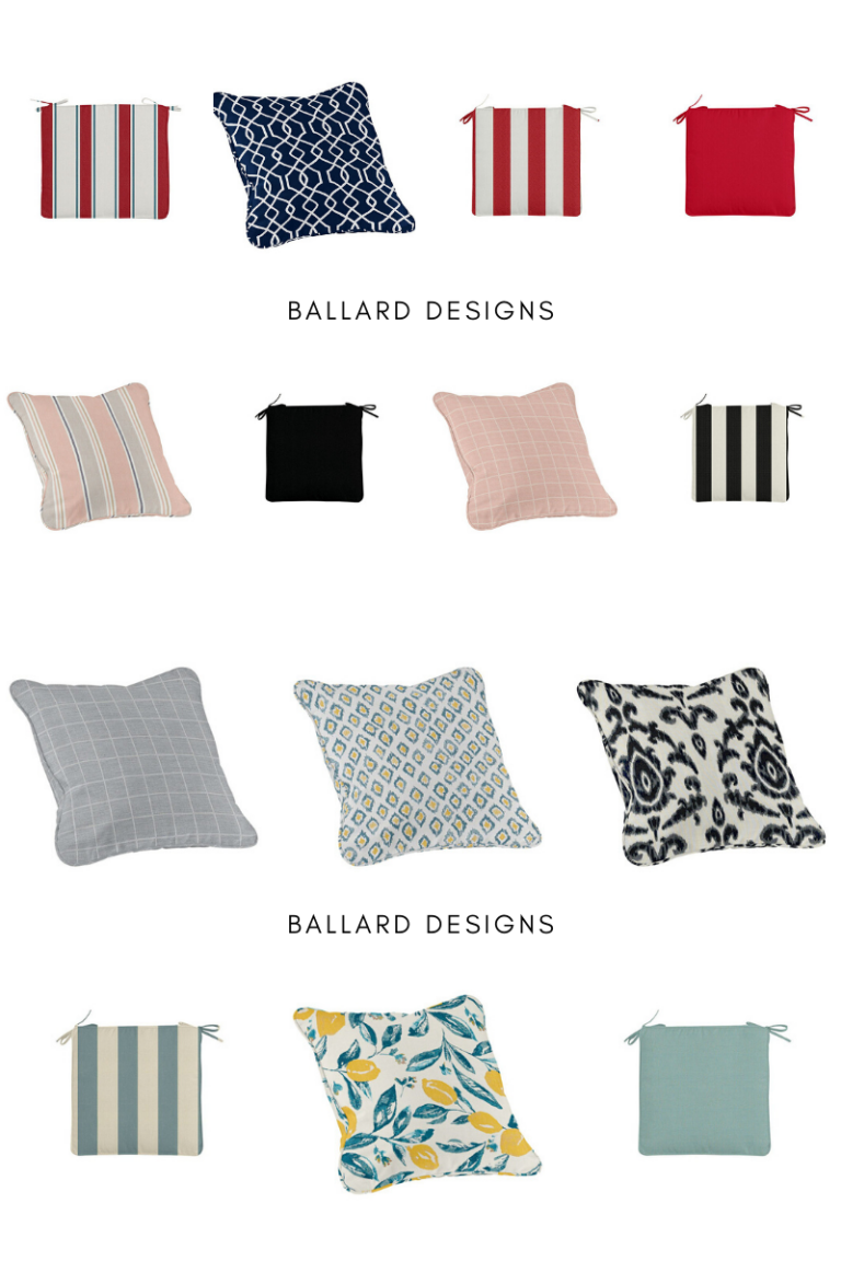 TYPES OF OUTDOOR CUSHIONS