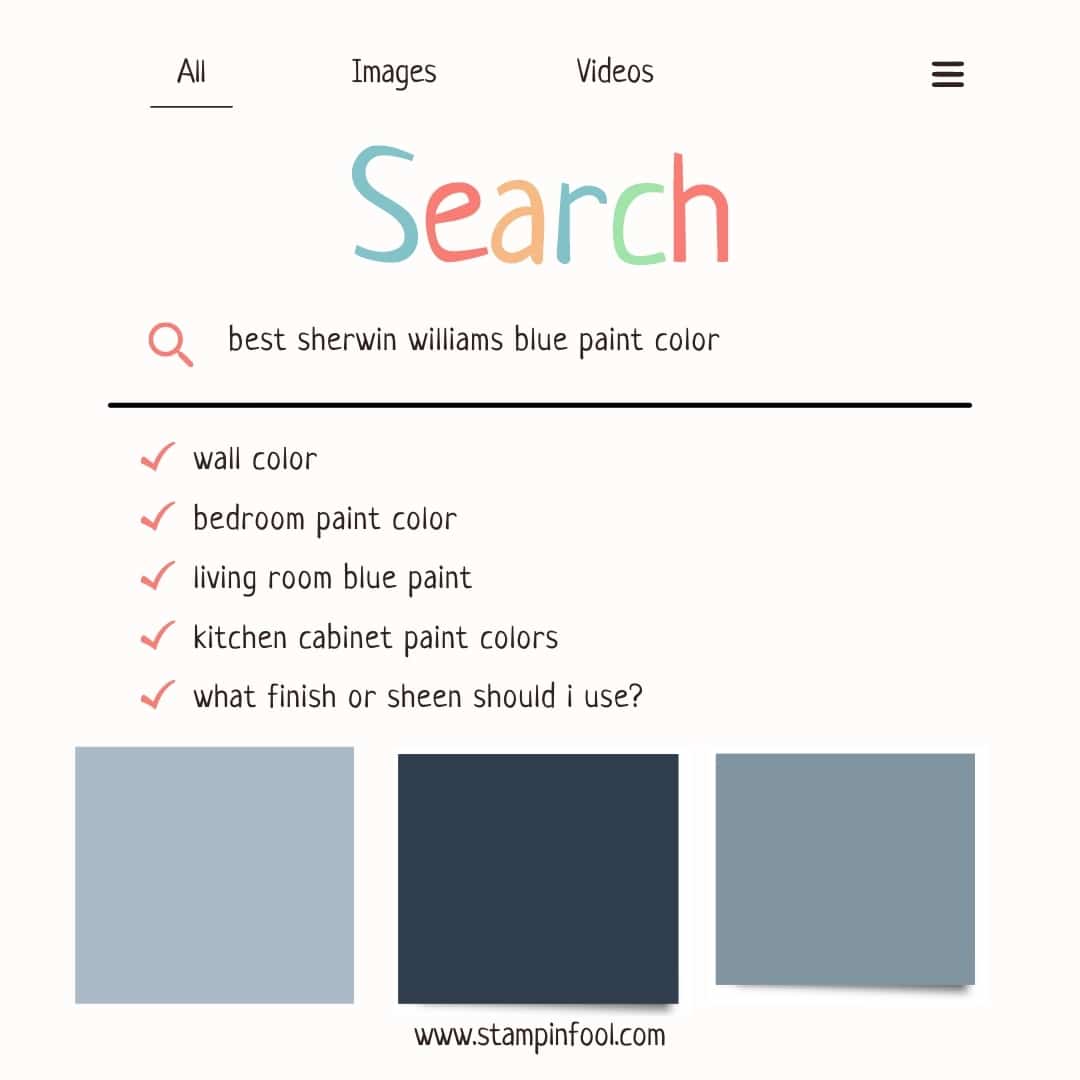 google graphic of best blue paint color questions