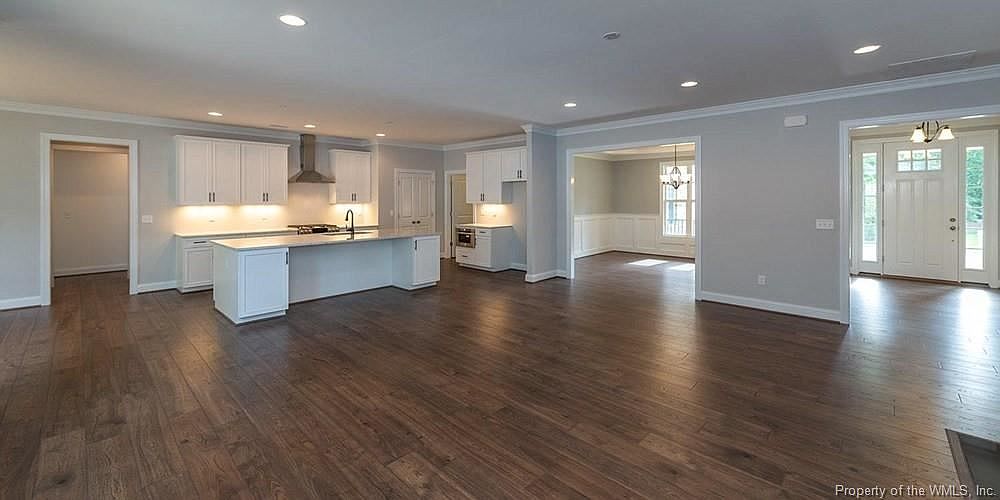 Gray walls with wood outlet floors