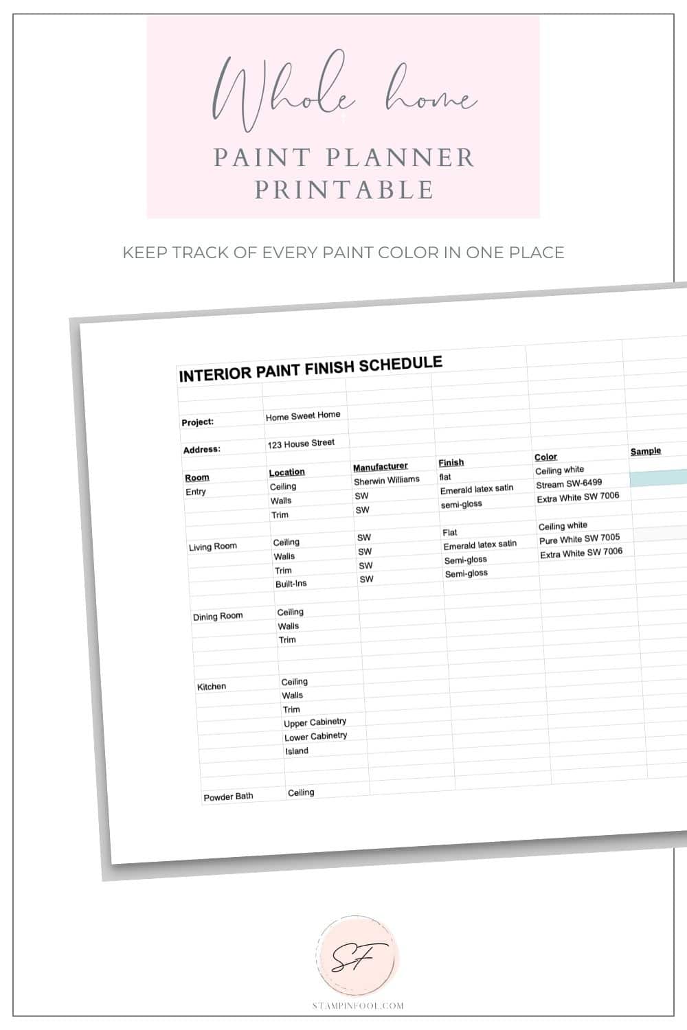 house paint planner graphic