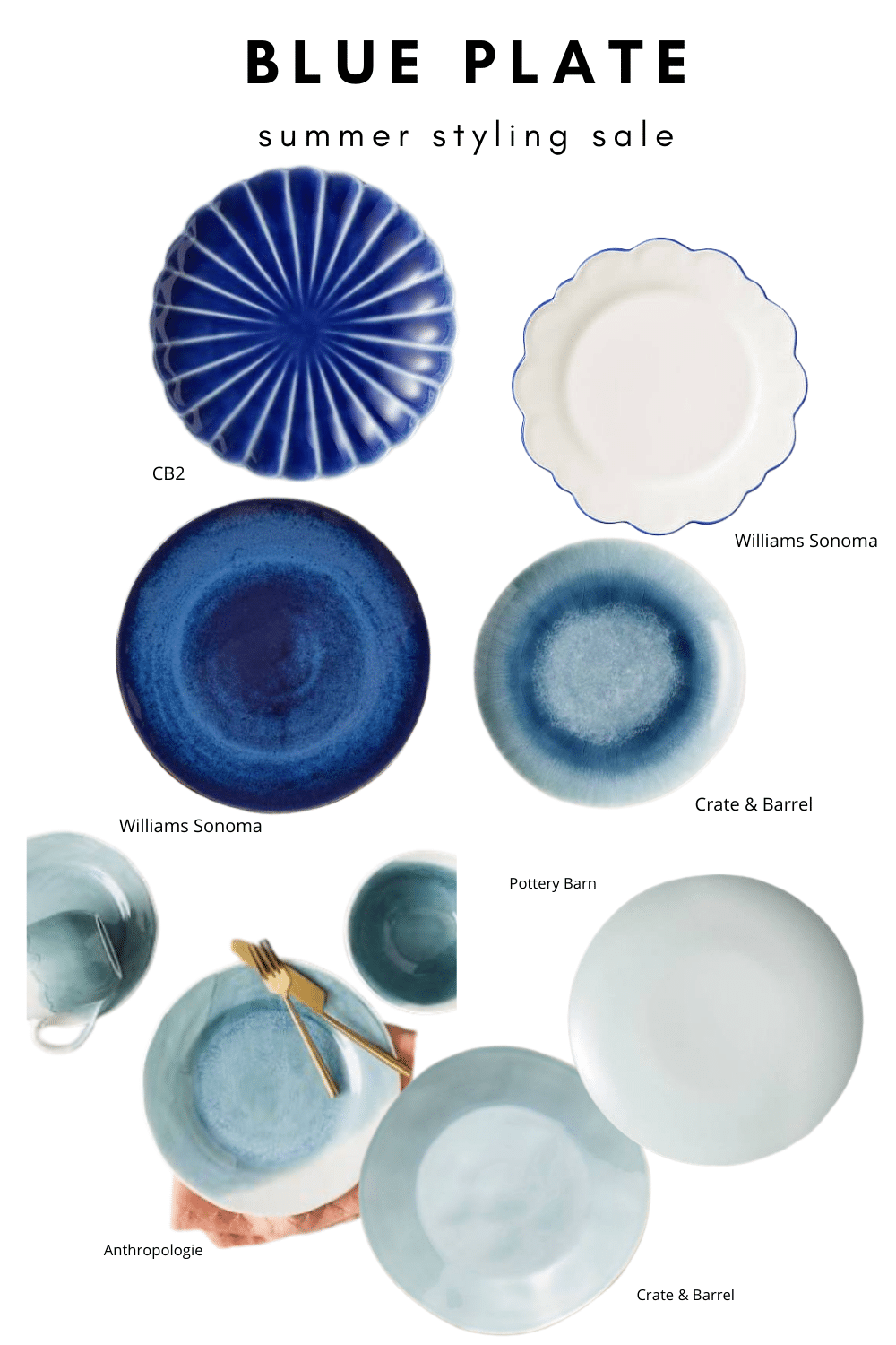 Grab these blue plates on SALE for your summer table styling.