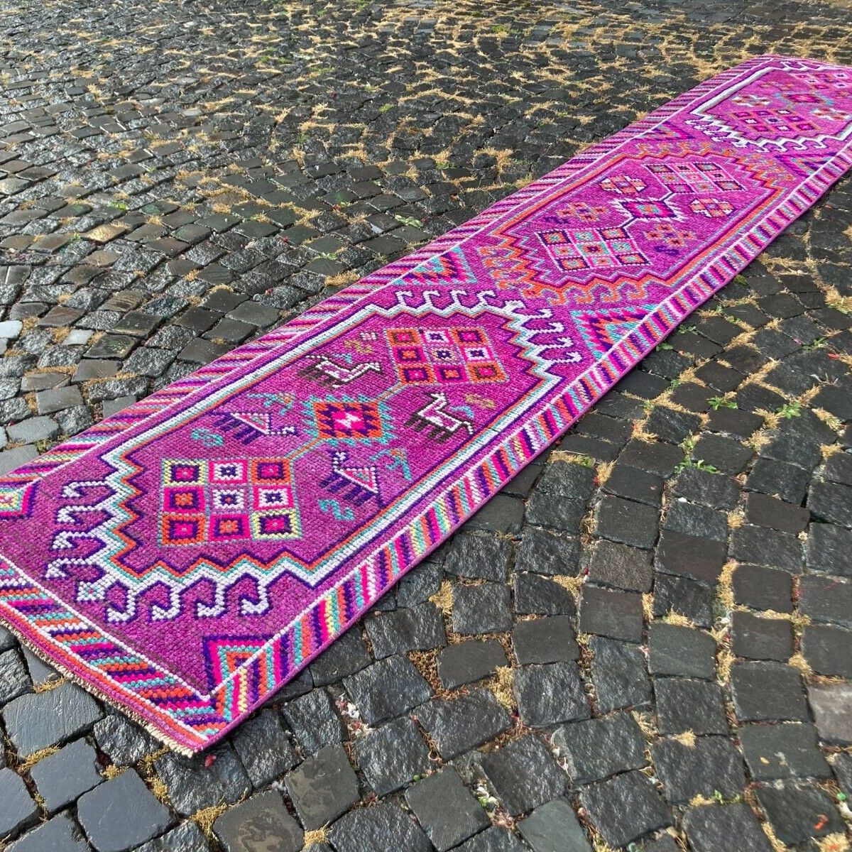 HOT pink Vintage Turkish Runner