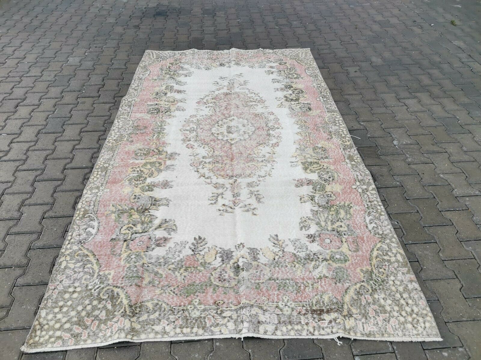 Gorgeous pink vintage Turkish rug on Ebay