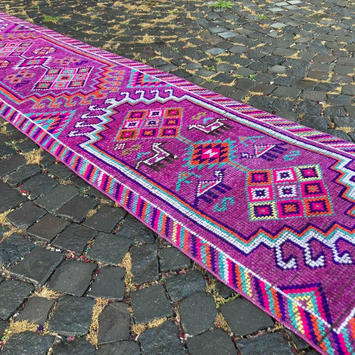 HOT pink Vintage Turkish Runner