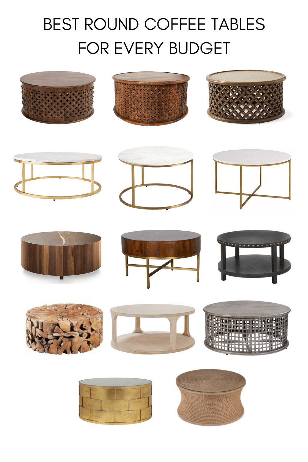 BEST ROUND COFFEE TABLES FOR EVERY BUDGET