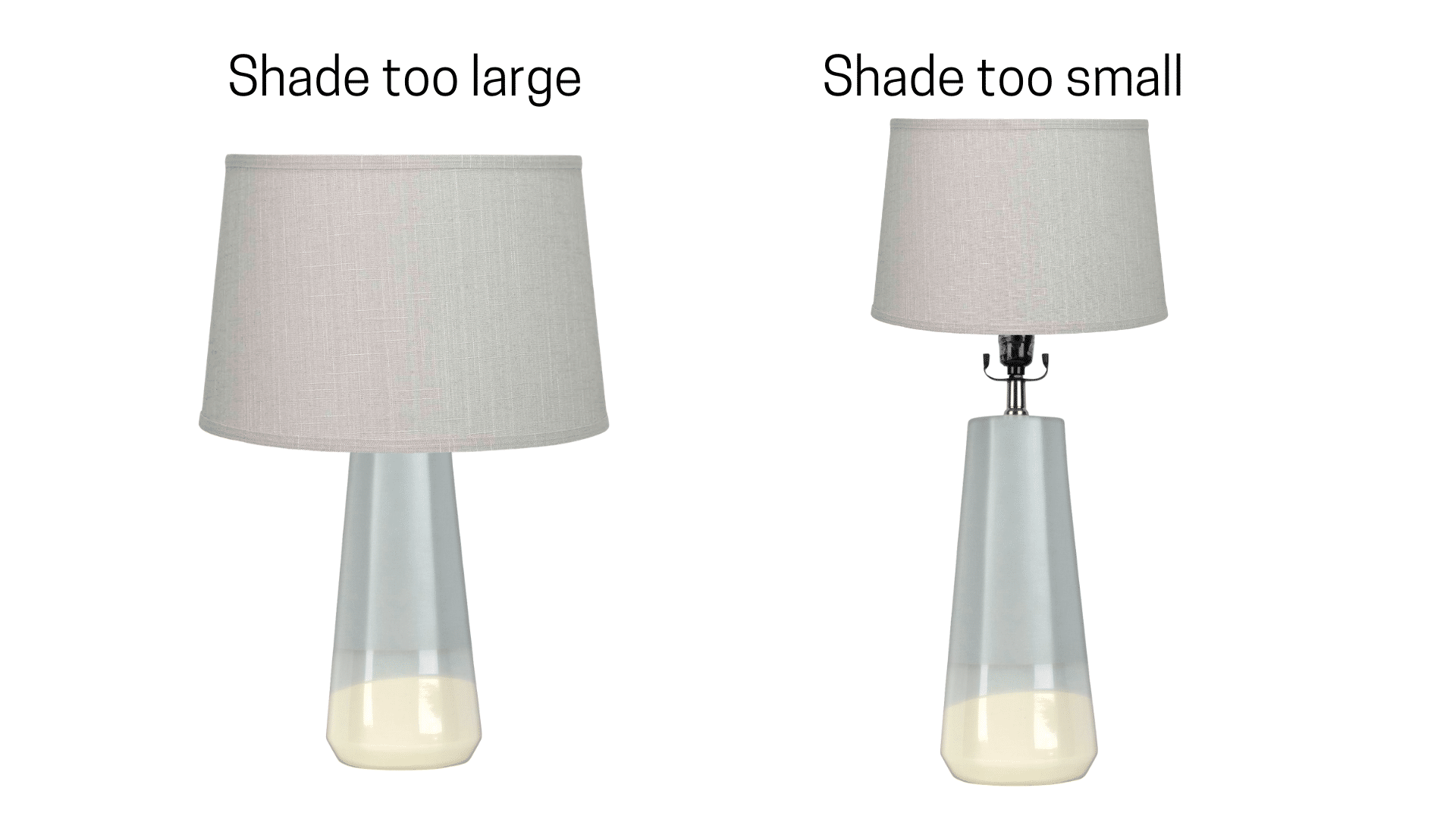 measuring lamp shades for table lamps