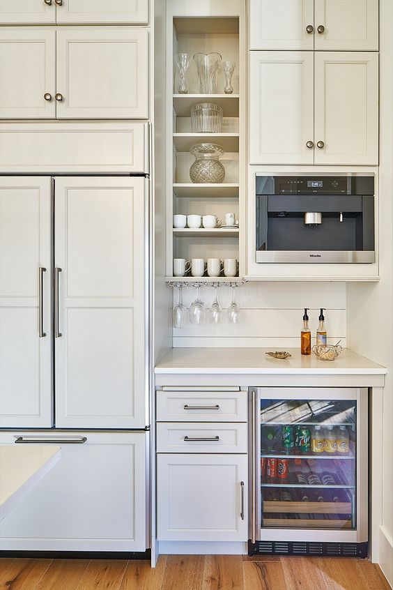 Built In Home Coffee Station in Kitchen