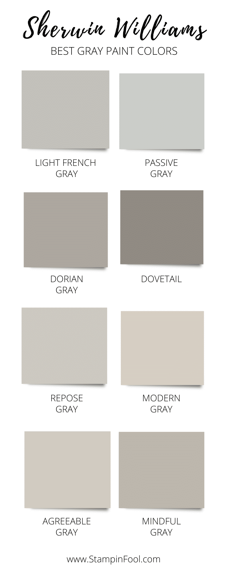 gray paint samples