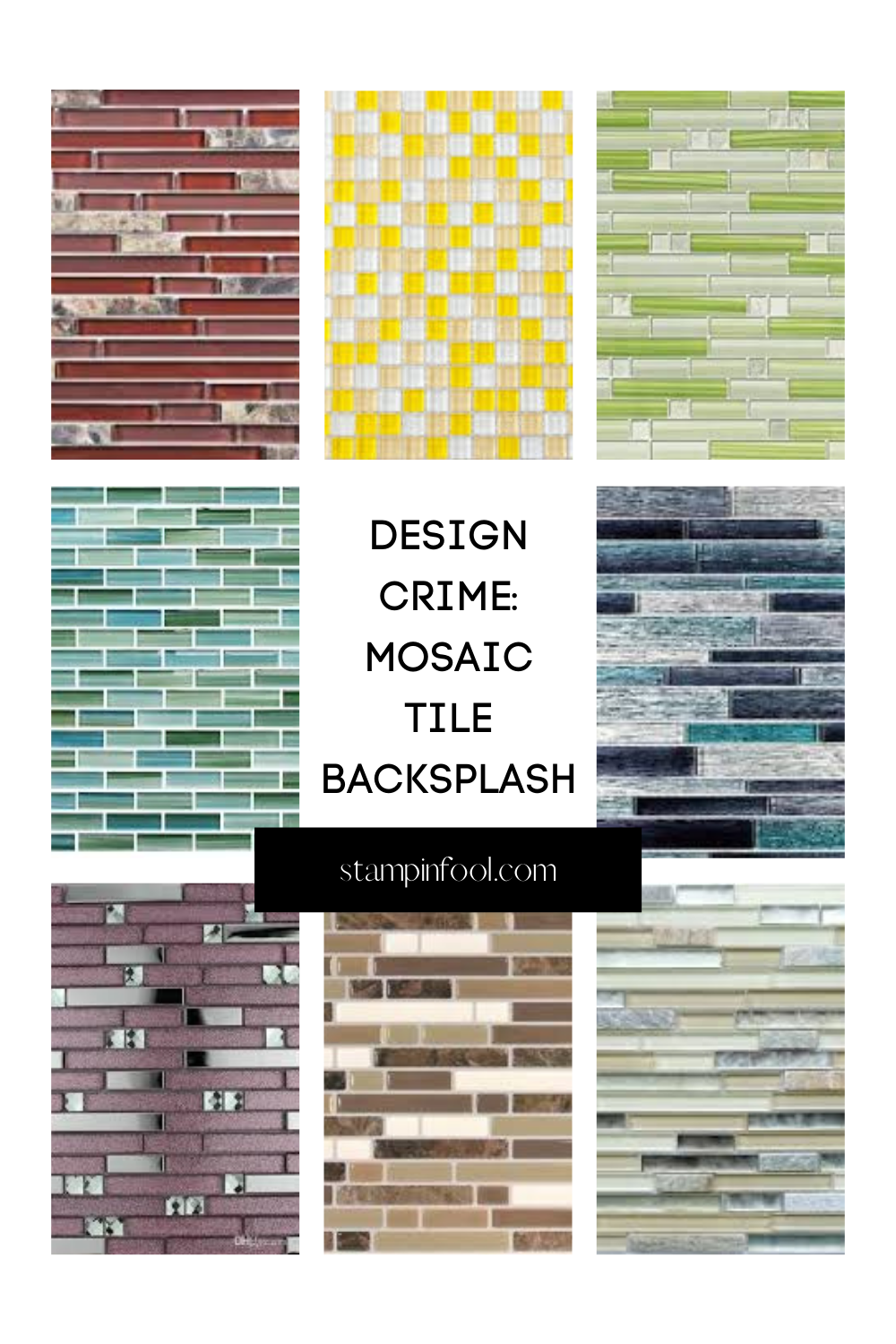 Interior Design Crimes: Mosaic Pencil Tile Backsplash