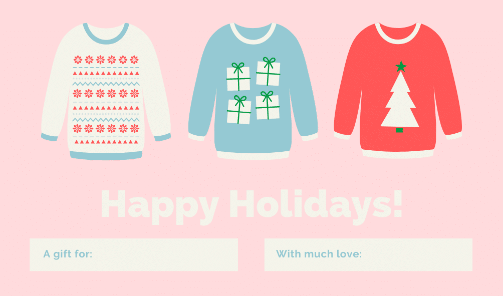 Happy Holidays Gift Tags Printable