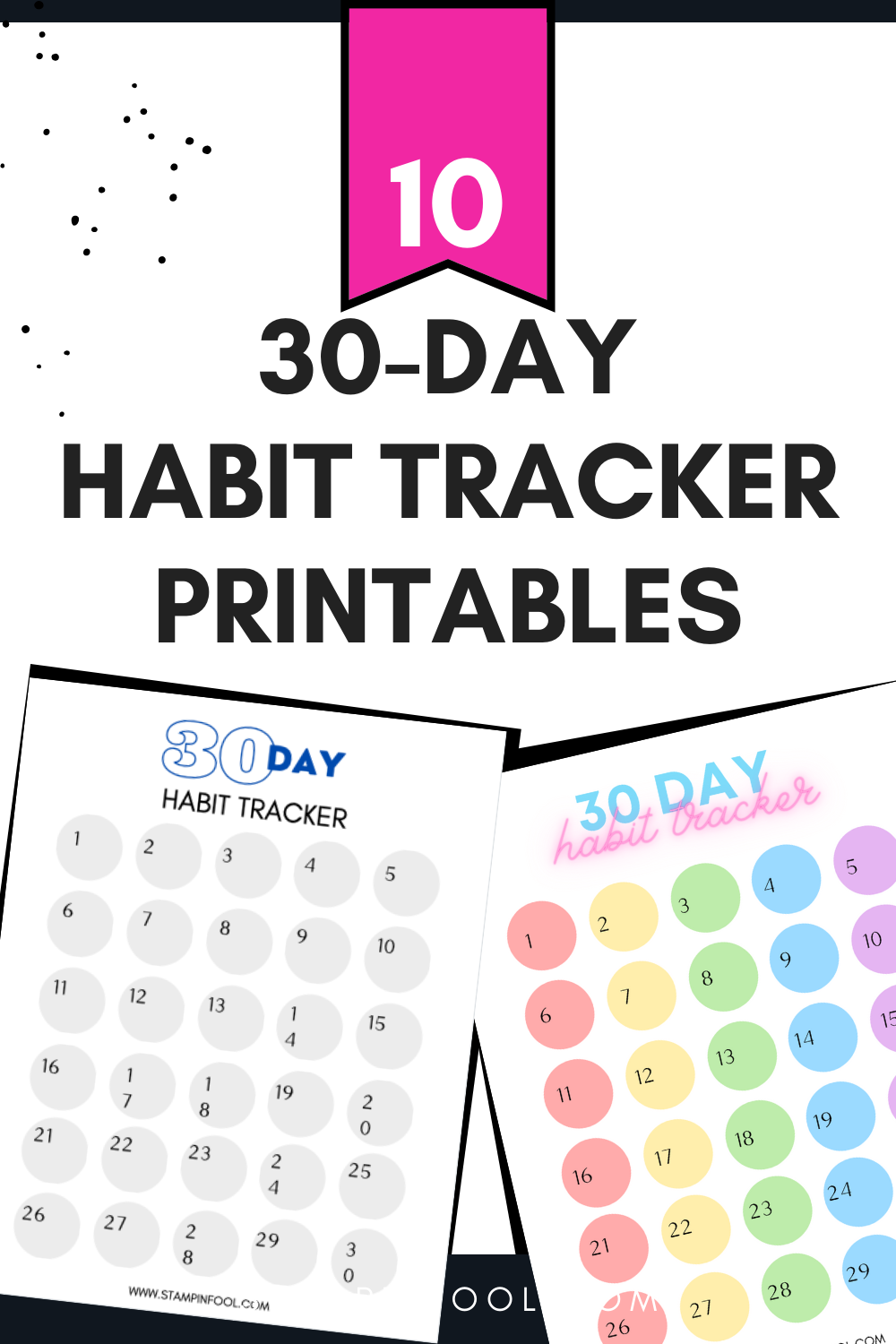 30 Day Challenge Printables for 2021