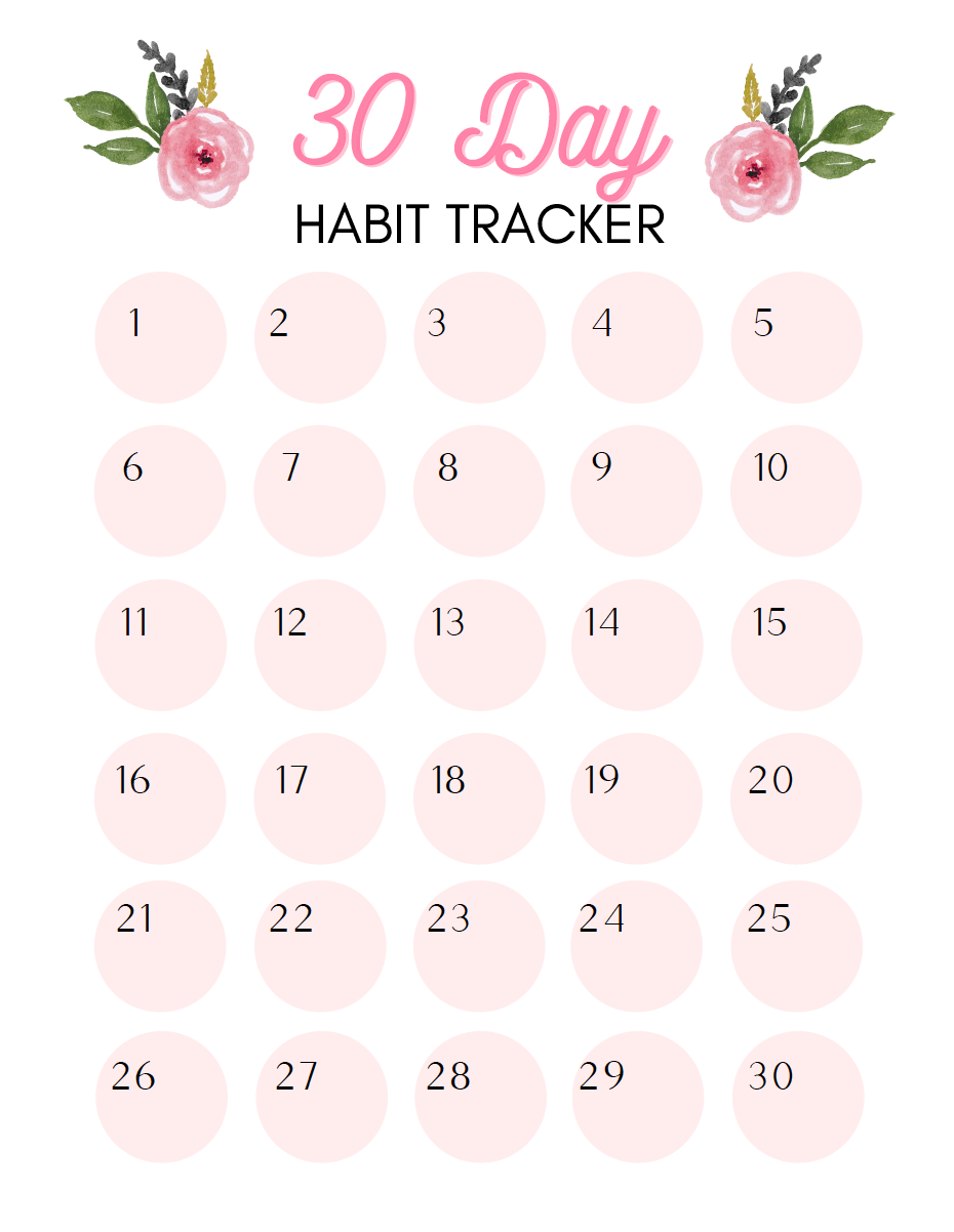 Printable 30 Day Tracker