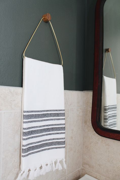 DIY Hand towel bathroom hook