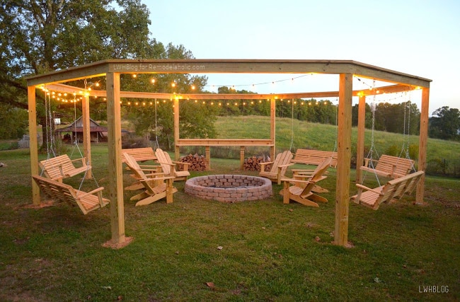 Outdoor Pergola and Fire Pit Plans