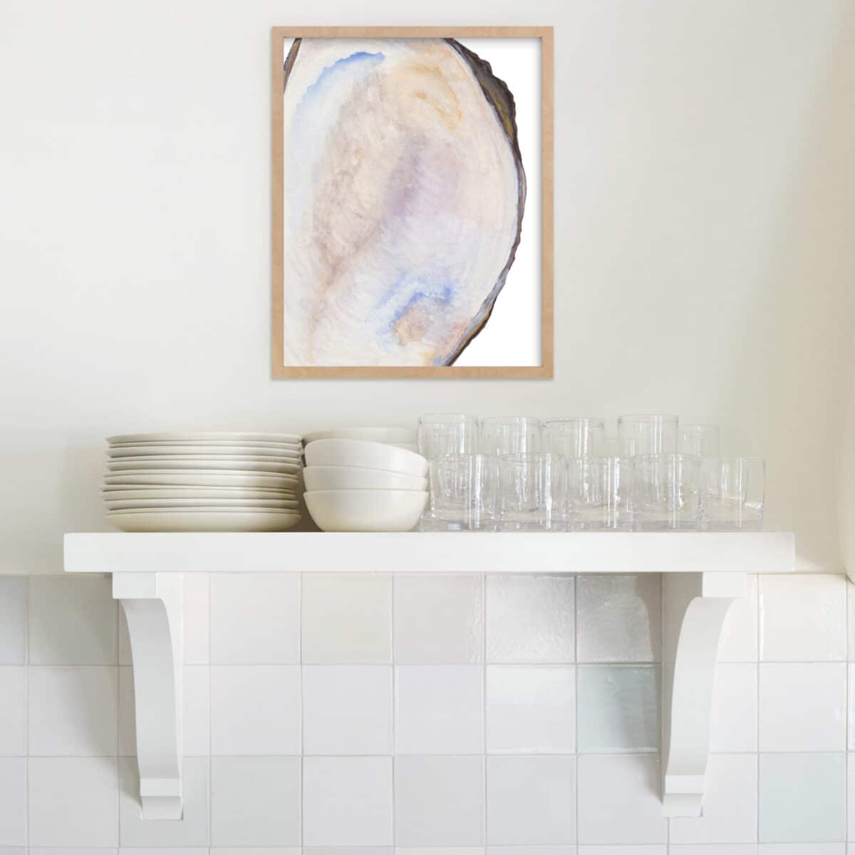 Oyster Art as part of the Coastal Home Decor Look