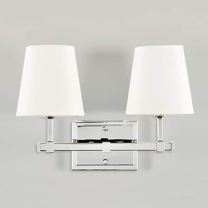 Gorgeous Sconces: Silver double wall sconce