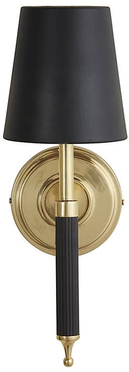 Gorgeous Sconces: Black and brass wall sconce