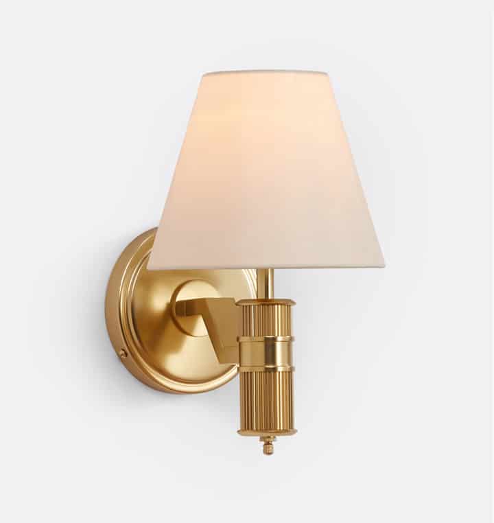Gorgeous Sconces: Brass shaded wall sconce