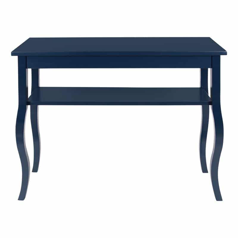 Narrow, blue entryway console table from Wayfair for under $150