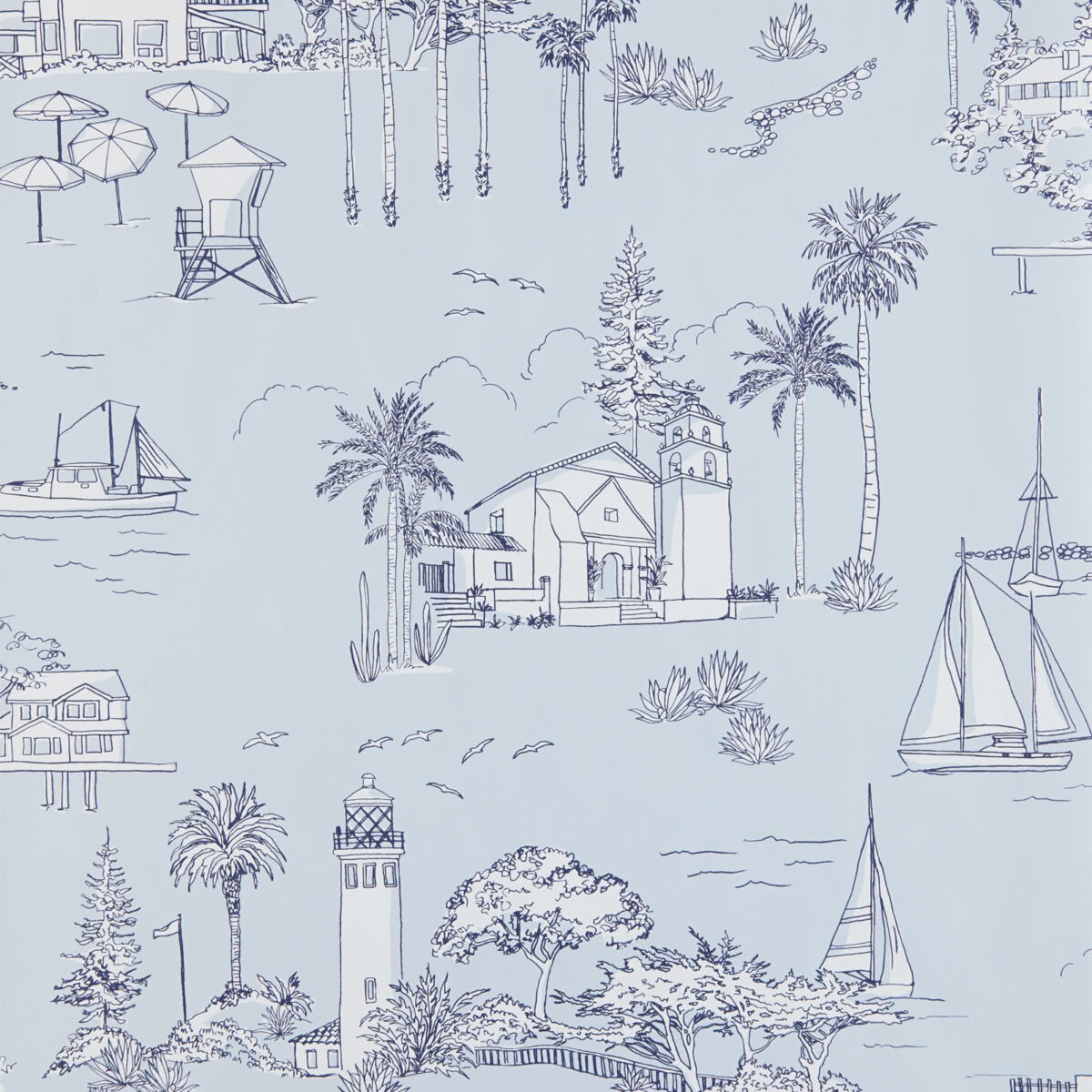 Outdated Decorating Trends: Wallpaper. We love an updated Toile Wallpaper