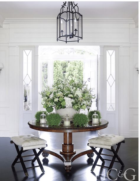 How To Style A Round Entry Table Step, Round Entry Foyer Tables