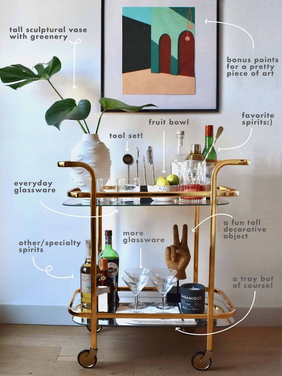 Emily Henderson's Formula for a Bar Cart