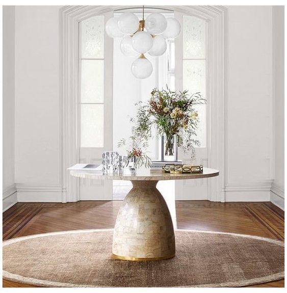 How To Style A Round Entry Table Step, Round Entry Table