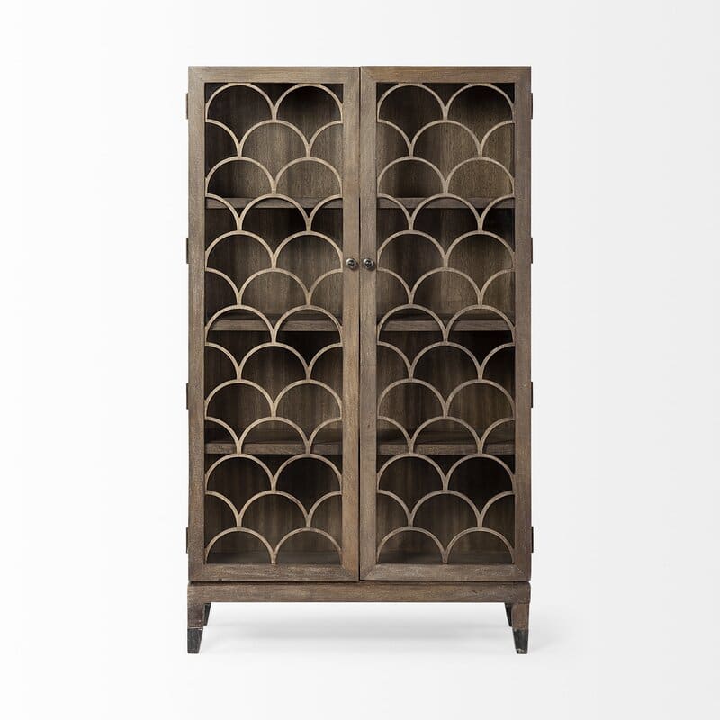 Gorgeous Scalloped Door Display Cabinets from Wayfair in 2021