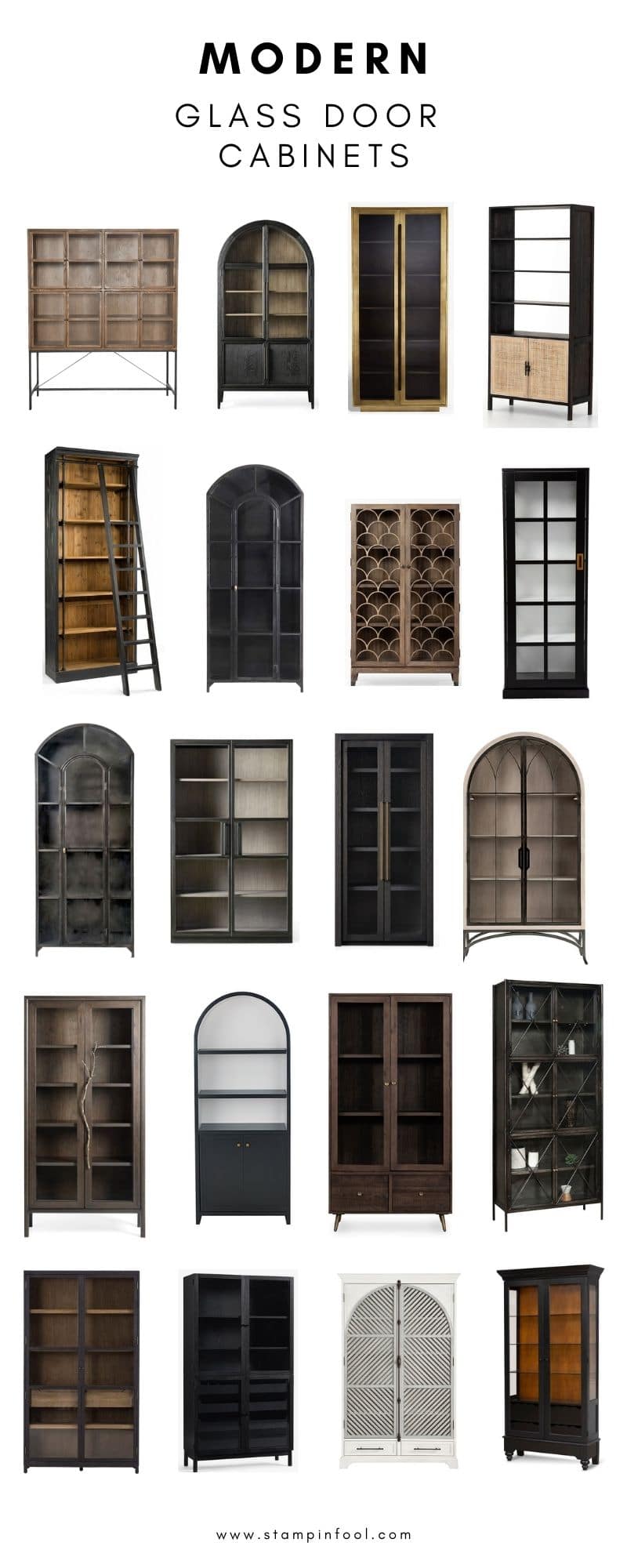 The Best Modern Glass Door Cabinets, Black Display Cabinets and Arched Cabinets in 2021 