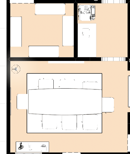 Behind the scenes: Williamsburg Interior Designer April Waltrip Interiors- Office remodel space planning before construction begins.