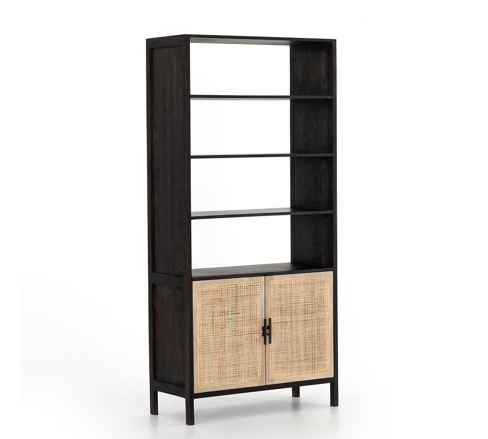 Cane and black display decorative cabinets in 2021