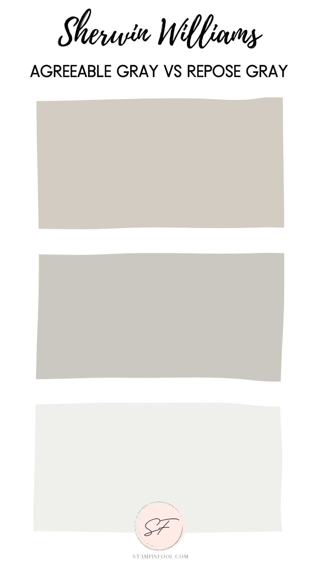 Sherwin Williams Agreeable Gray V Repose Gray 