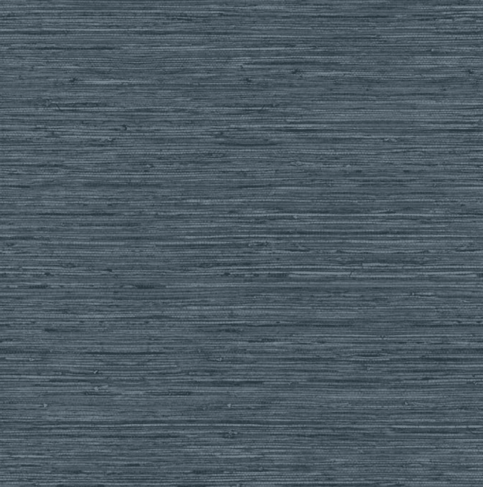 Dark blue grasscloth peel and stick wallpaper