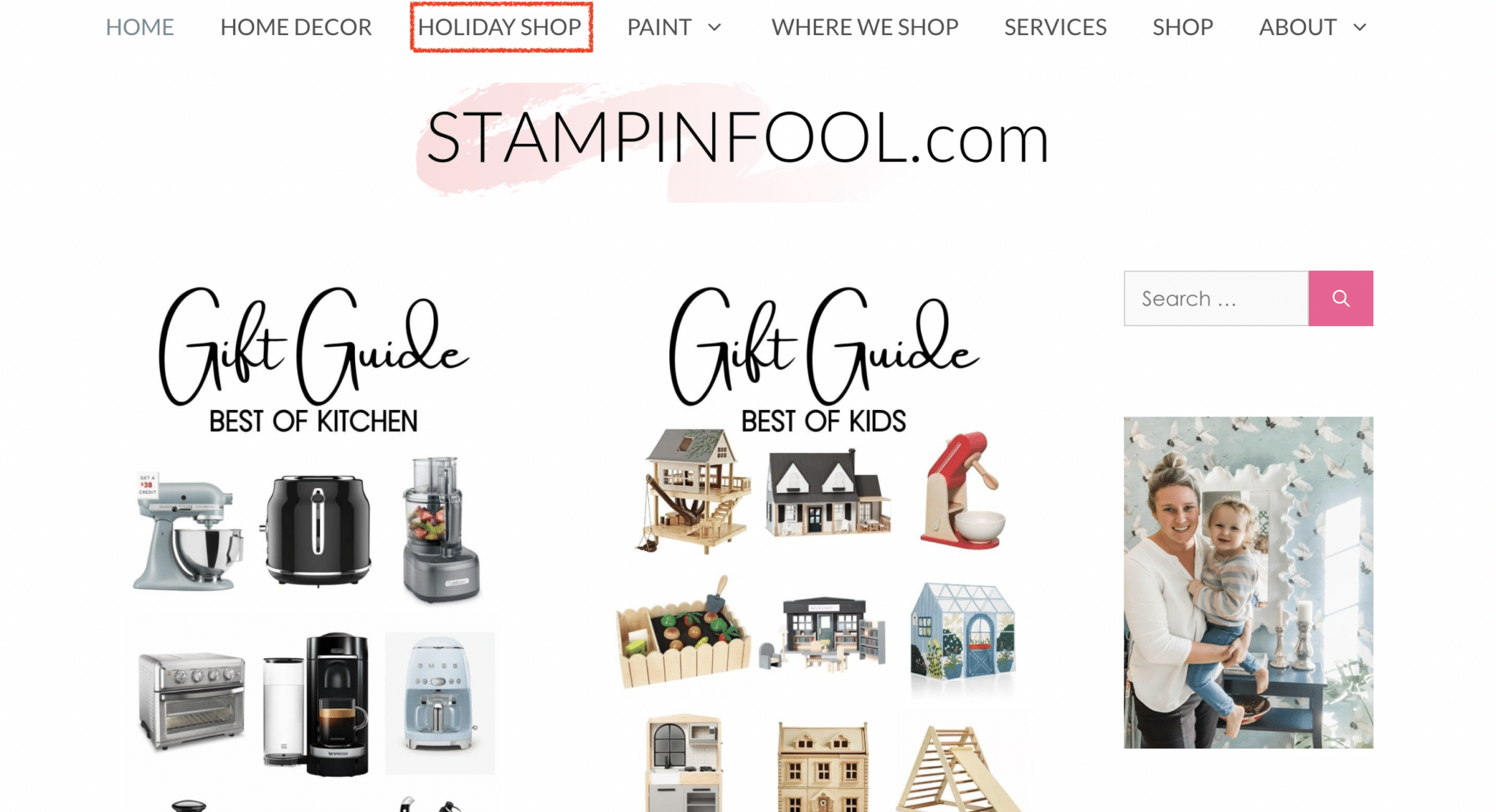 Blog page for Holiday Shopping